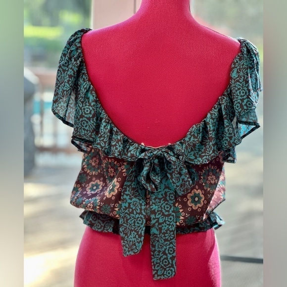 PORRIDGE BY ANTHROPOLOGIE GATHERED LACE BLOUSE - Picture 5 of 6